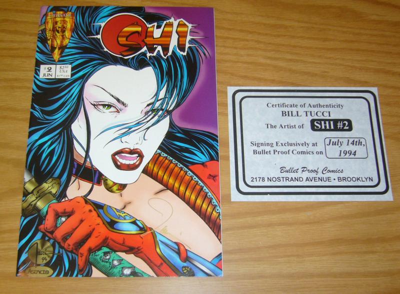 Shi: the Way of the Warrior #2 VF/NM signed by bill tucci with COA 1994 crusade