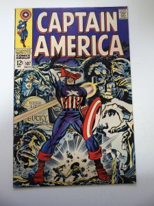 Captain America #107 (1968) 1st App of Doctor Faustus VG Cond moisture stains bc