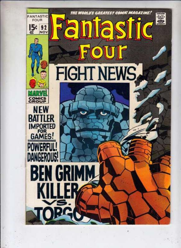 Fantastic Four #92 (Nov-69) VF/NM High-Grade Fantastic Four, Mr. Fantastic (R...