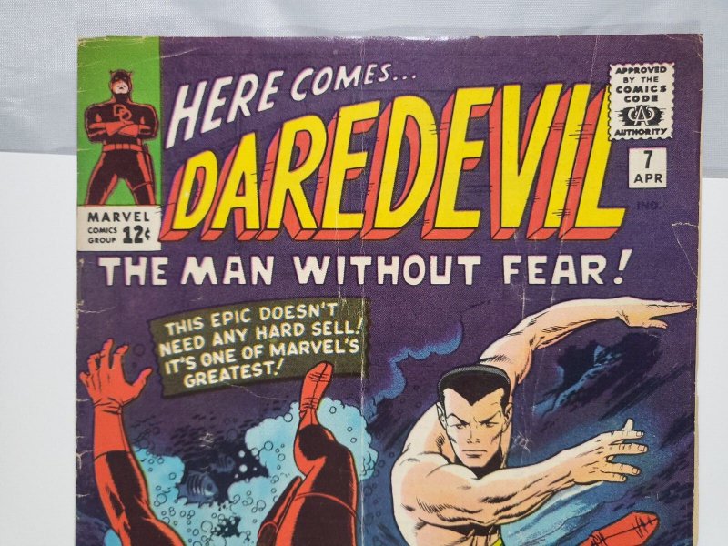 Daredevil #7 1965 Marvel Daredevil Red Costume Pin Up Missing Non Story Page