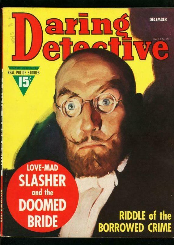 DARING DETECTIVE DEC 1939-LOVE MAD SLASHER-DOOMED BRIDE-FN/VF FN/VF