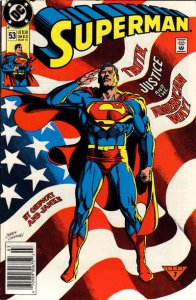 Superman (2nd Series) #53 (Newsstand) FN ; DC | Truth Justice American Way Ameri