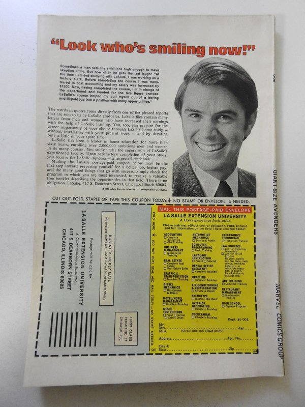 Giant-Size Avengers #1 (1974) VG/FN Condition!