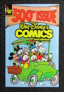 1982 WALY DISNEY'S COMICS AND STORIES #500 FVF 7.0 Whitman / Mickey Mouse