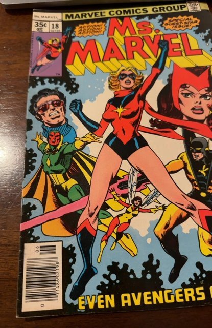 Ms. Marvel #18 (1978)1st raven Darkholm -Upper mid grade