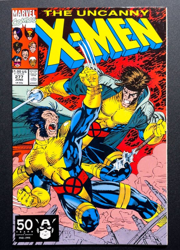 The Uncanny X-Men #277 (1991) Gambit vs Wolverine - Jim Lee Art - VF/NM!