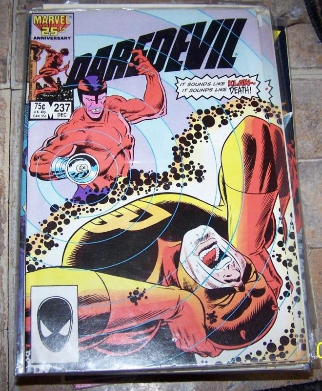 DAREDEVIL  # 237 MARVEL 1986   KLAW-MASTER OF SOUND MATT MURDOCK  