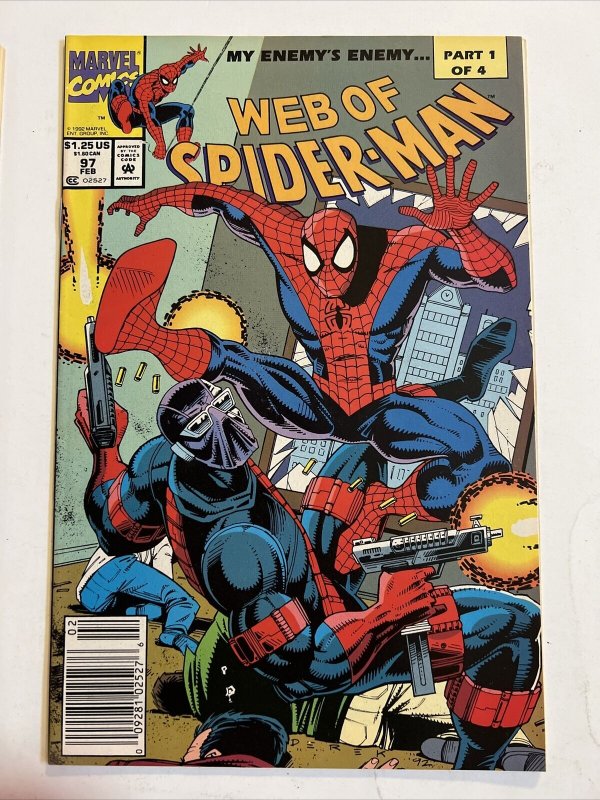 4 Web of Spider-Man #80 96 98 100 Foil Cover Iron Spider-Man Suit Marvel Comics 