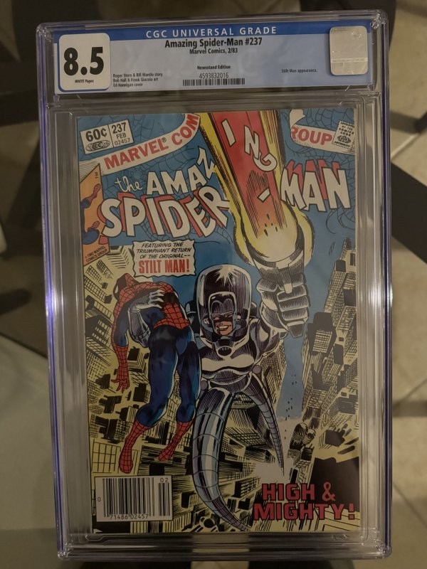 AMAZING SPIDER-MAN 237 CGC 8.5 - NEWSSTAND (1983)