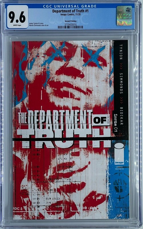 Department of Truth #1 | Second Printing | CGC 9.6