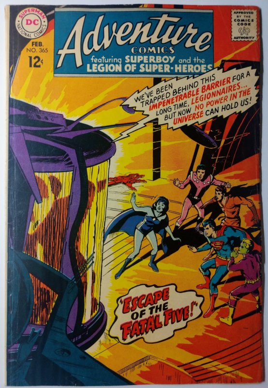 Adventure Comics #365 (5.0, 1968)