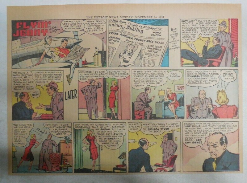 Flying Jenny Sunday Page #4 by Russell Keaton from 11/26/1939 Size 11 x 15 inch