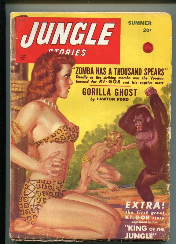JUNGLE STORIES-SUMMER 1948-SPICY BOUND BABE-KI-GOR-1ST APPEARANCE REPRINT-vg