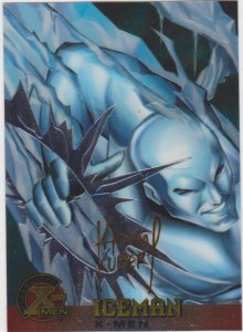 1995 Fleer Ultra X-Men Chromium Gold Signature #7 Iceman Adam Kubert