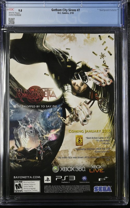 Gotham City Sirens #7  2009 - DC -CGC 9.8 - Comic Book-4393769008