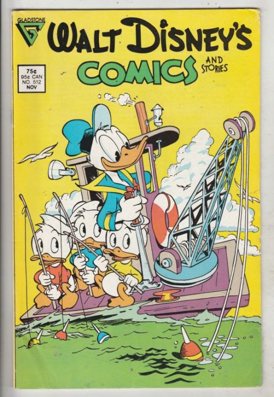 Comics and Stories, Walt Disney's #512 (Nov-86) FN High-Grade Donald Duck, Hu...