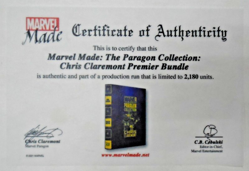 Marvel Paragon Collection: Chris Claremont (2022) Signed!! Made by Marvel!