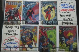 SUPERMAN ZERO ISSUE COLLECTION! 6 BOOKS- Superboy, Steel, Action, Adventures...