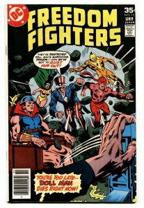 Freedom Fighters #12-1978-First appearance of FIREBRAND-DC