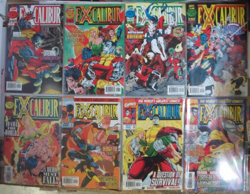 EXCALIBUR Lot of 76 books F-VF Captain Britain Psylocke Marvel Comics 1988-2004