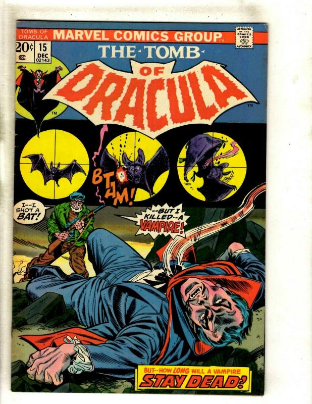 The Tomb Of Dracula # 15 FN/VF Marvel Comic Book Blade Vampire Hunter Undead RS1