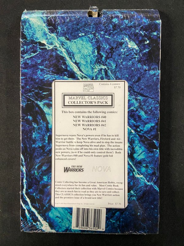 MARVEL CLASSICS COLLECTOR'S PACK NEW WARRIORS #40-42, NOVA #1 SEALED VF/NM