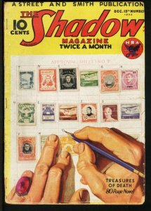 PULP:  SHADOW 1933 DEC 15-STREET AND SMITH PULP-RARE FR