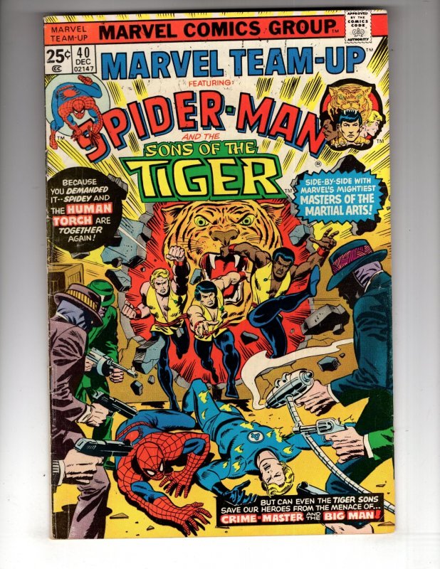 Marvel Team-Up #40 (1975) THE SONS OF THE TIGER !!!!!! / EC#2