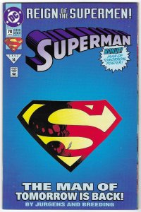 Superman #78 Die-Cut Cover (1993)