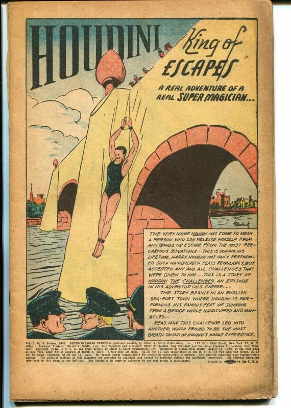 Super Magician Vol 5 #6 1946-Houdini-Red Dragon-P