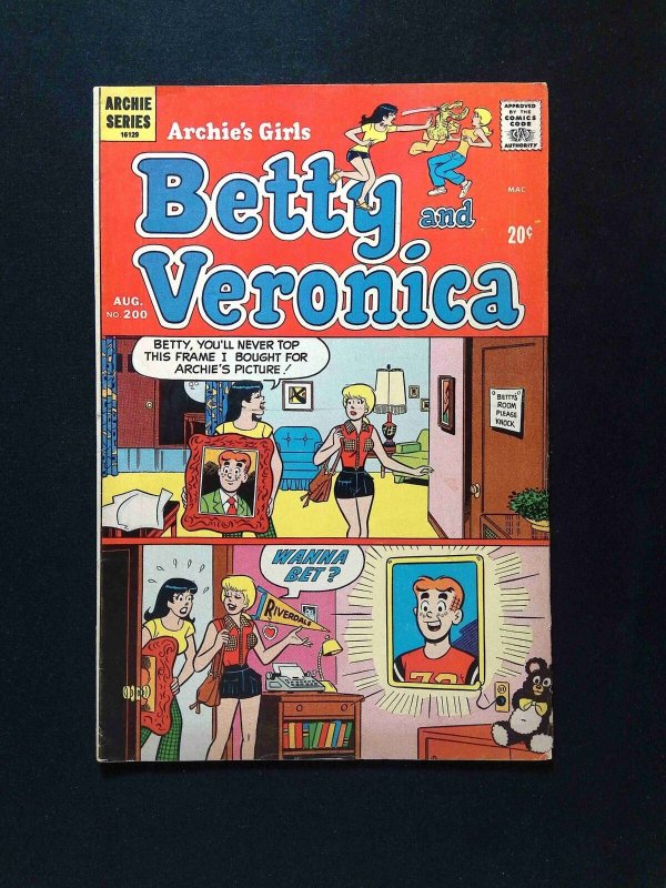 Archie's Girls Betty and Veronica #200  Archie Comics 1972 FN