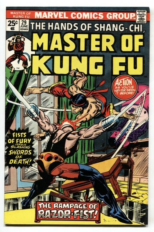 Master of Kung Fu #29 1975 comic book 1st appearance of Razor-Fist