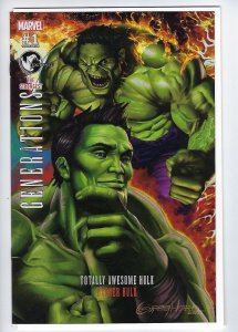 Generations #1 Marvel (2017) Totally Awesome Hulk Greg Horn Virgin Variant NM?