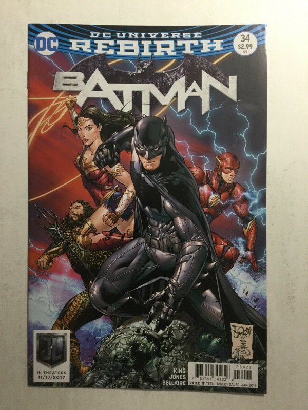 Batman 34 Justice League Variant Nm Near Mint DC Comics