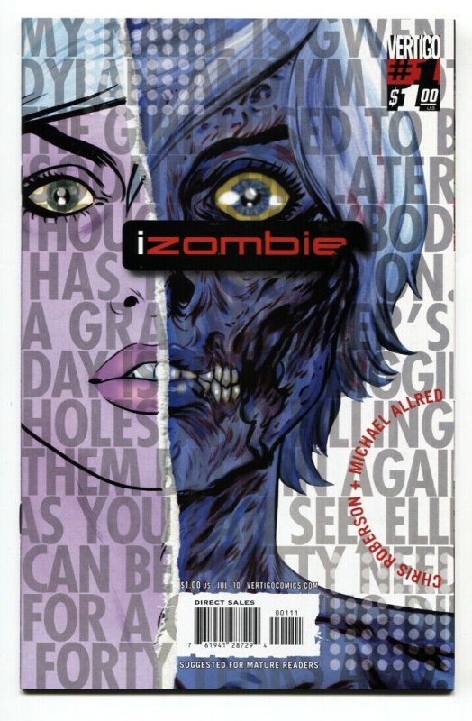 I, ZOMBIE #1 Vertigo comic book 2010