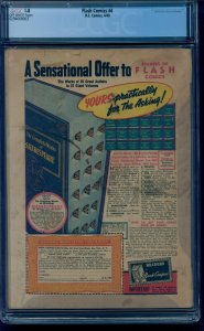 Flash Comics #4 April, 1940 CGC 1.8 OW Scarce Complete Copy! Pre-JSA!