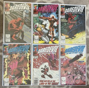 Daredevil #276,277,278,279,280,281 1991 Lot Marvel Comics