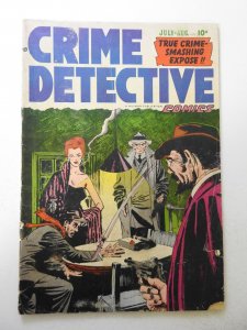 Crime Detective Comics #3 (1948) GD/VG Condition 1 in tear fc, moisture stain