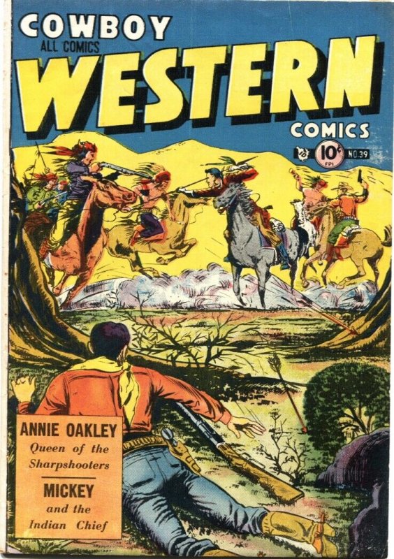 COWBOY WESTERN #39-ANNIE OAKLEY-JESSE JAMES-SITTING BULL-1952-CHARLTON