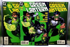 Green Lantern #100 all 3 Variants Hal Jordan Kyle Rayner (1998) NM