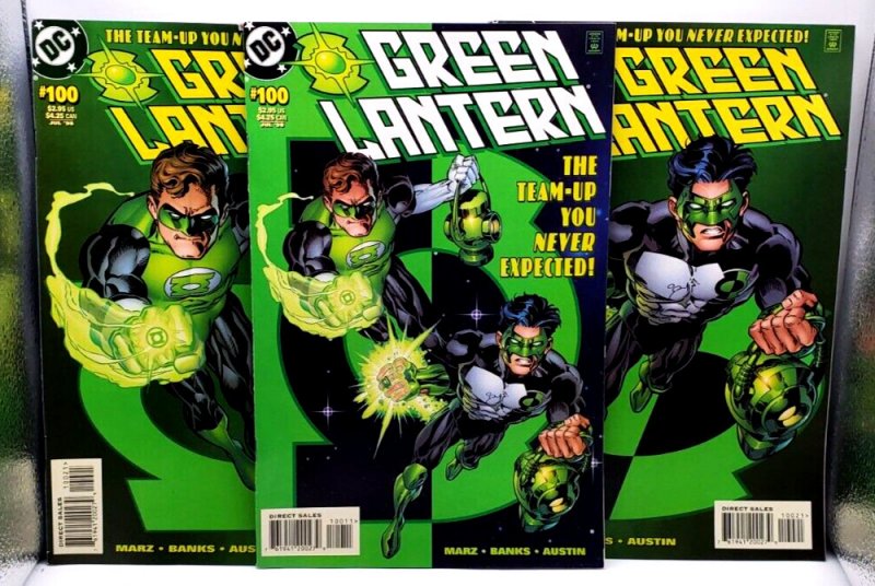 Green Lantern #100 all 3 Variants Hal Jordan Kyle Rayner (1998) NM