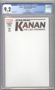 Star Wars: Kanan - The Last Padawan Blank Cover (2015) CGC 9.2 NM-