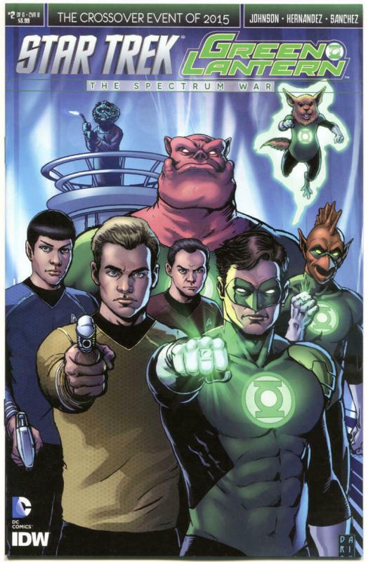 STAR TREK GREEN LANTERN #2 B, VF/NM, Spock, Kirk, War, 2015, IDW, more in store