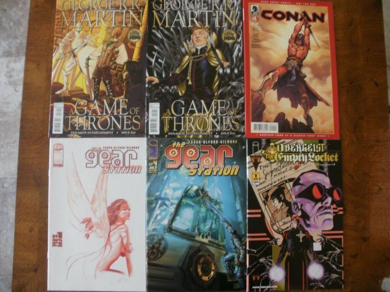 6 Comic Book: GAME OF THRONES #16 #18 GEAR STATION #1 #4 CONAN #1 OBERGEIST #1