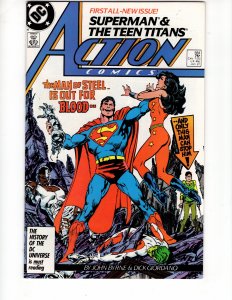 Action Comics #584 Super-High Grade Teen Titans John Byrne