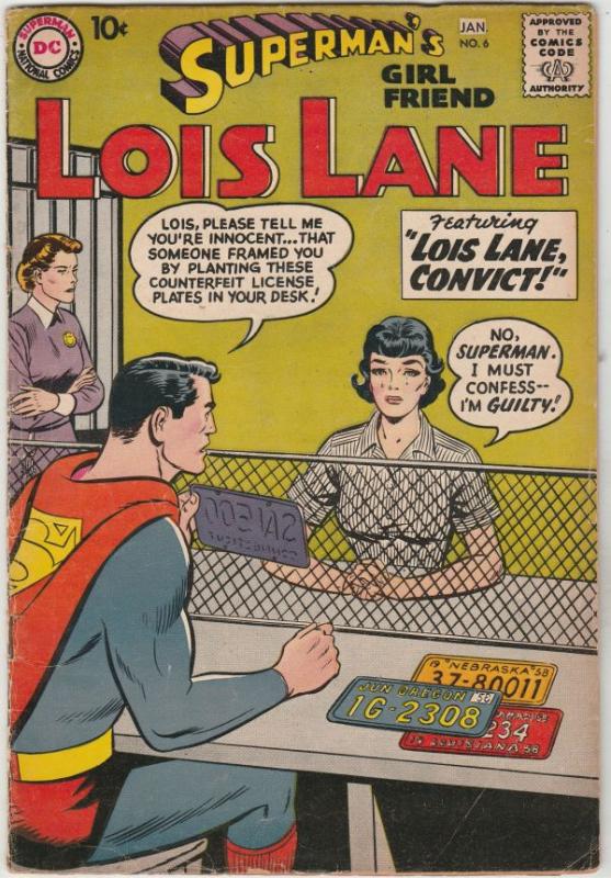 Lois Lane, Superman's Girlfriend  #6 (Jan-59) FN/VF Mid-High-Grade Superman, ...