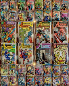 Lot of 40: ACTION COMICS Copper Age (DC 1986-94) Superman / Byrne, Guice VF 8.0
