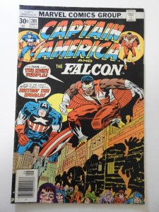 Captain America #201 (1976) VG- Condition moisture stain