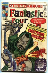 Fantastic Four Annual #2 1964-Marvel-rare variant-Dr Doom-Jack Kirby art-G/VG