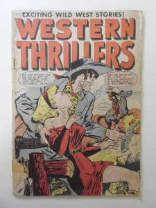 Western Thrillers #6 VG- Condition Moisture stain, rust on staples